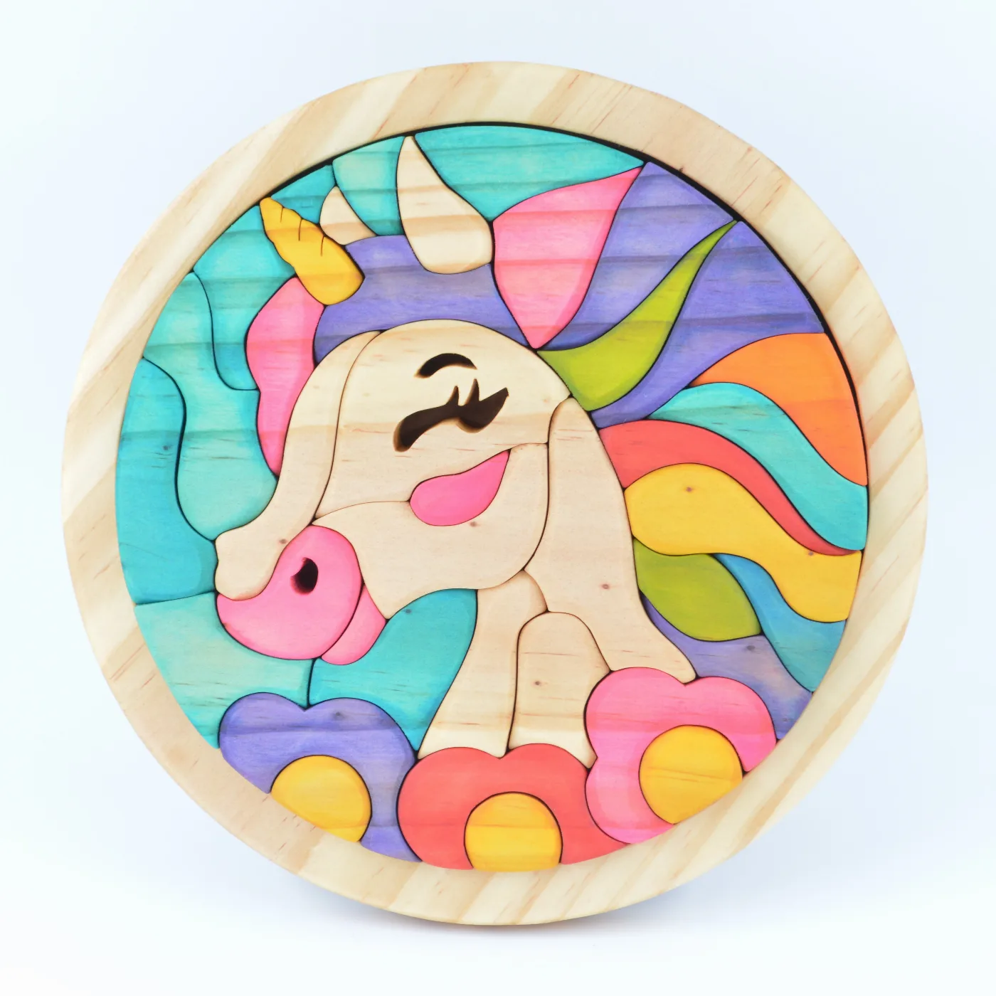 Rompecabezas unicornio vitral 39 piezas