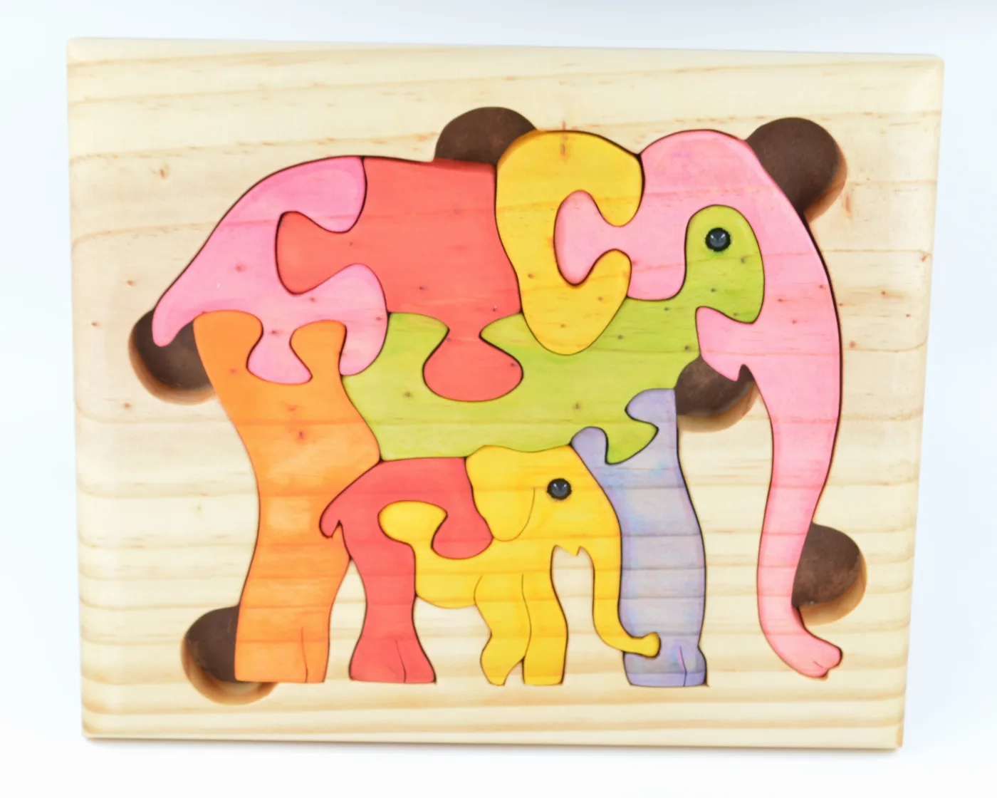 Rompecabezas familia elefante 9 piezas