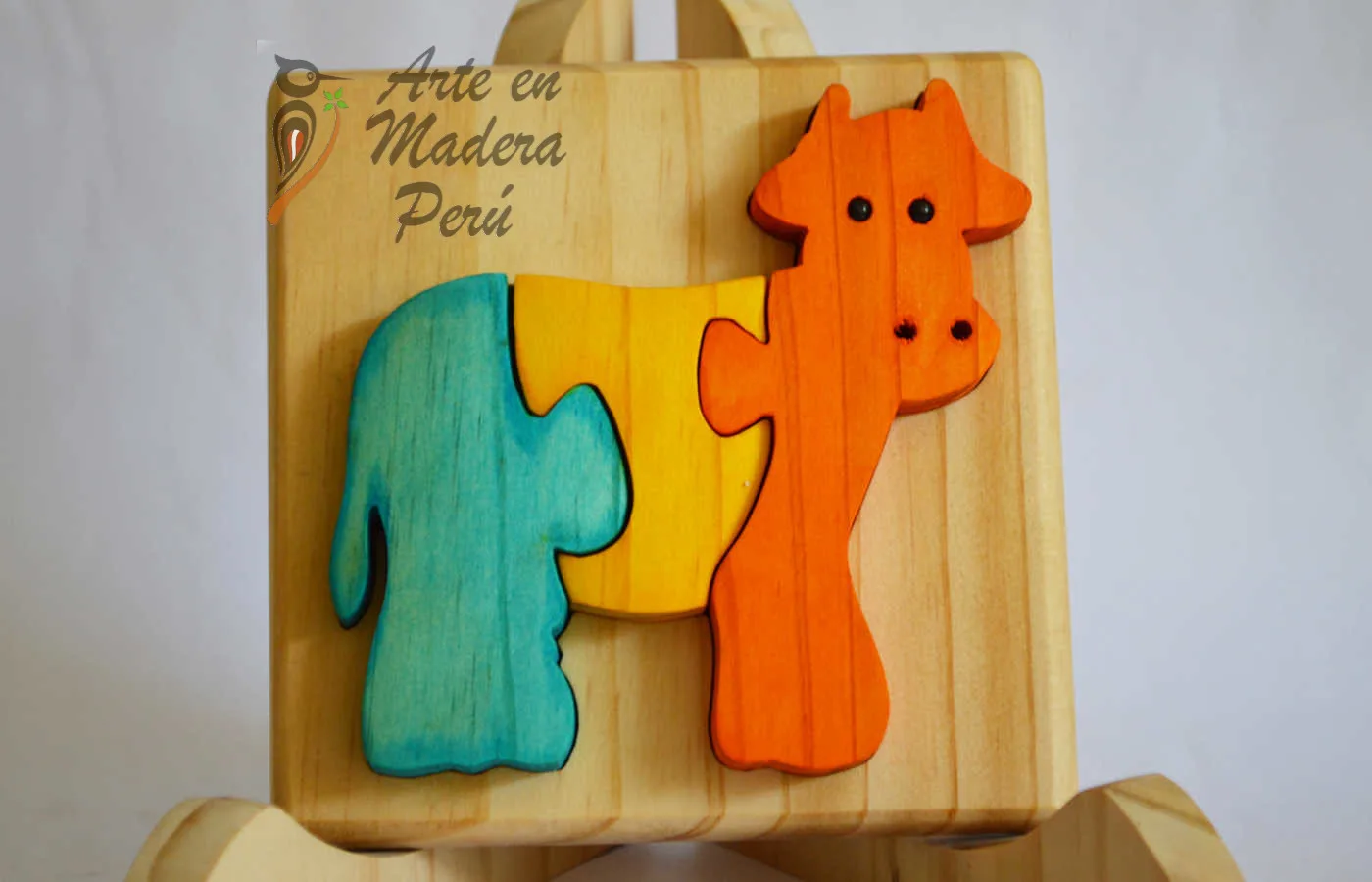 Mini rompecabezas Vaca 3 piezas