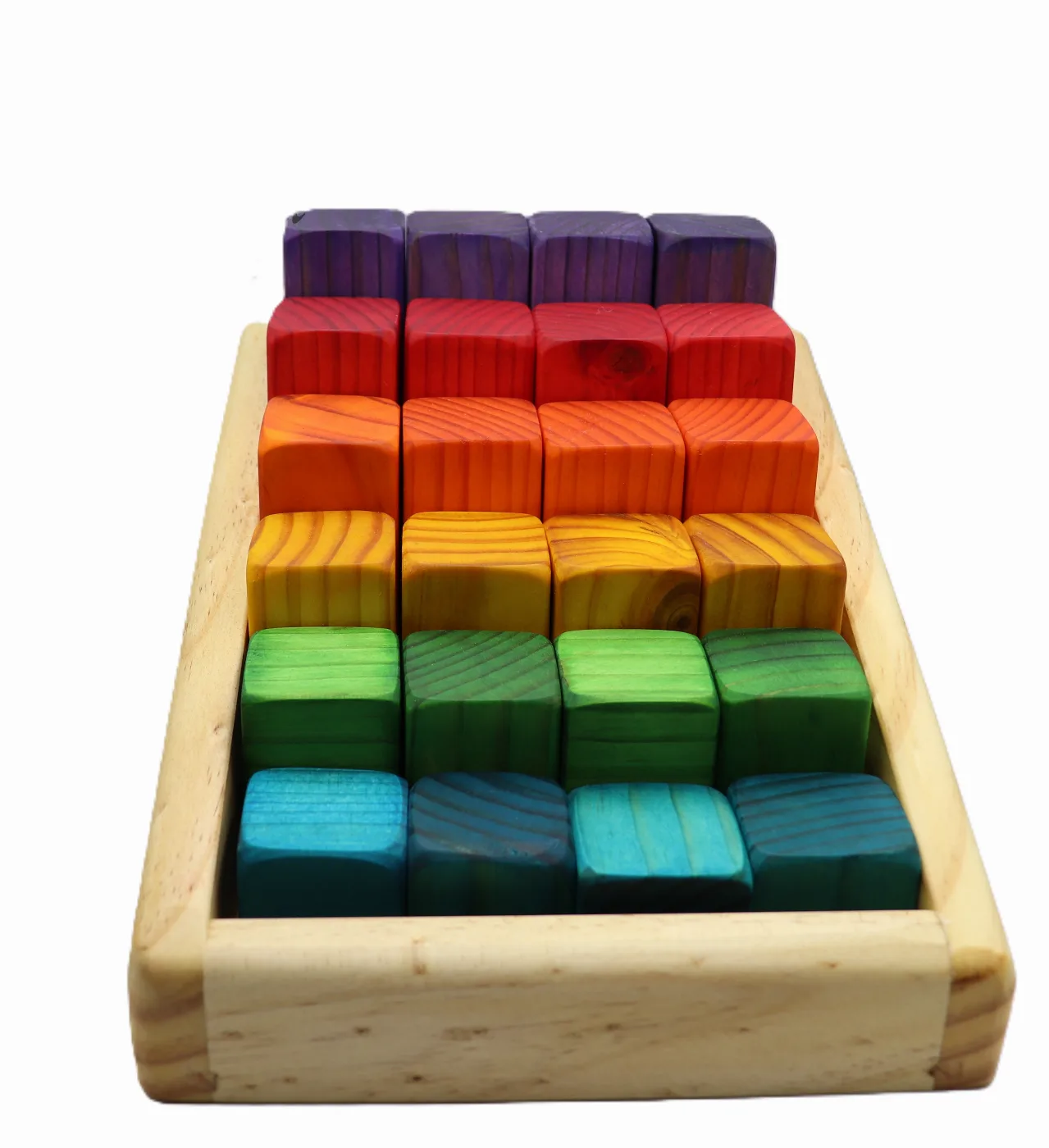Caja con bloques escalonados