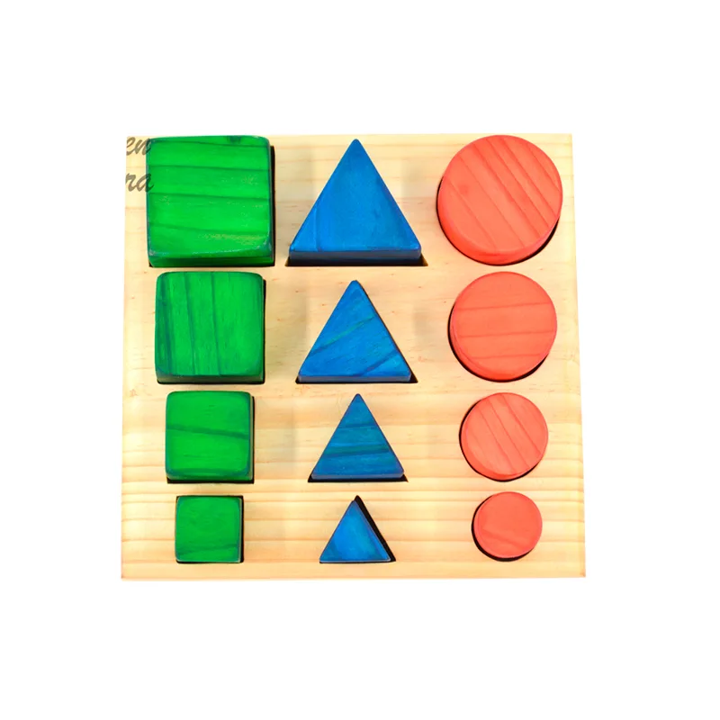 Encajes escalonado de figuras geométricas