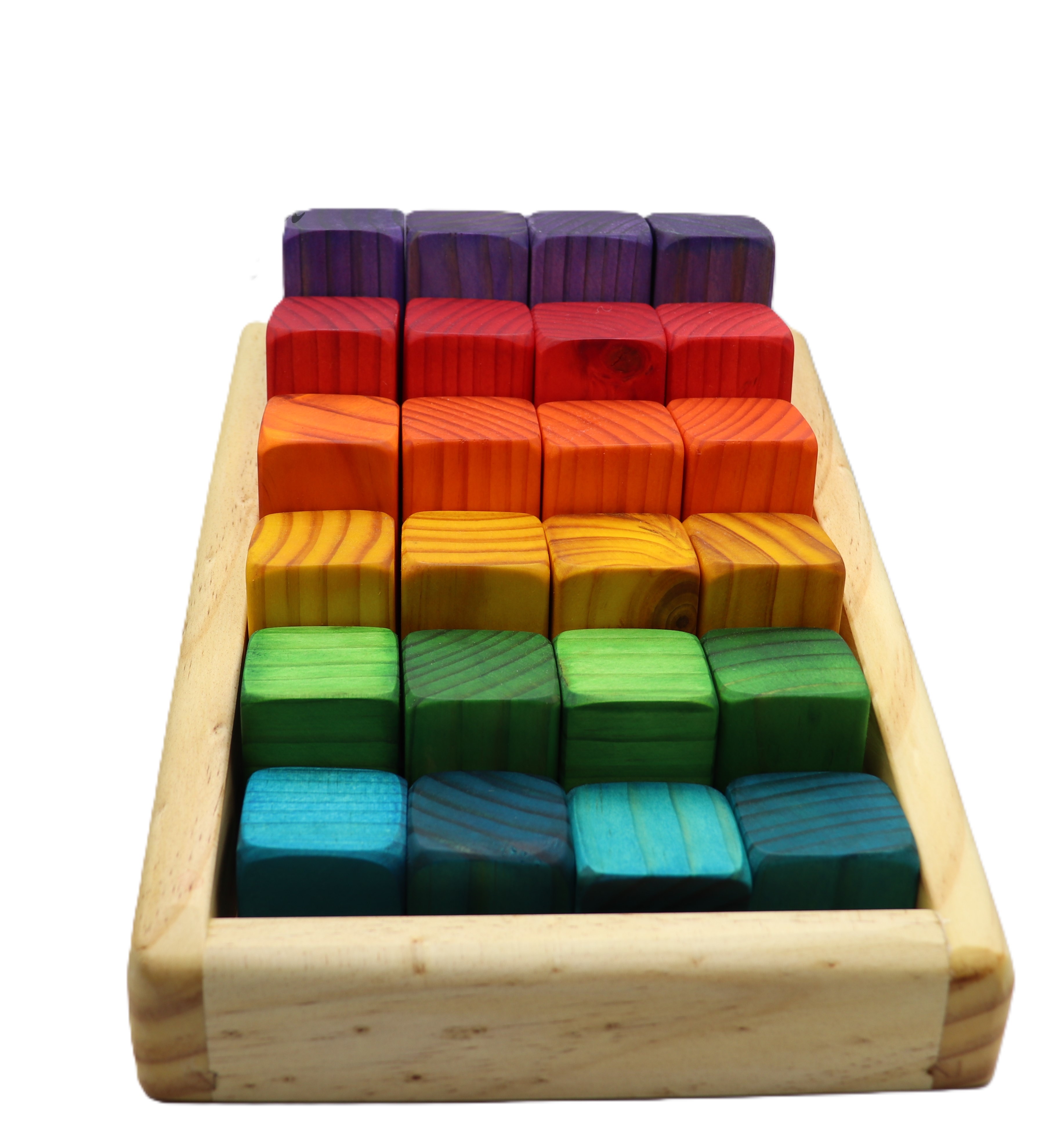 Caja con bloques escalonados